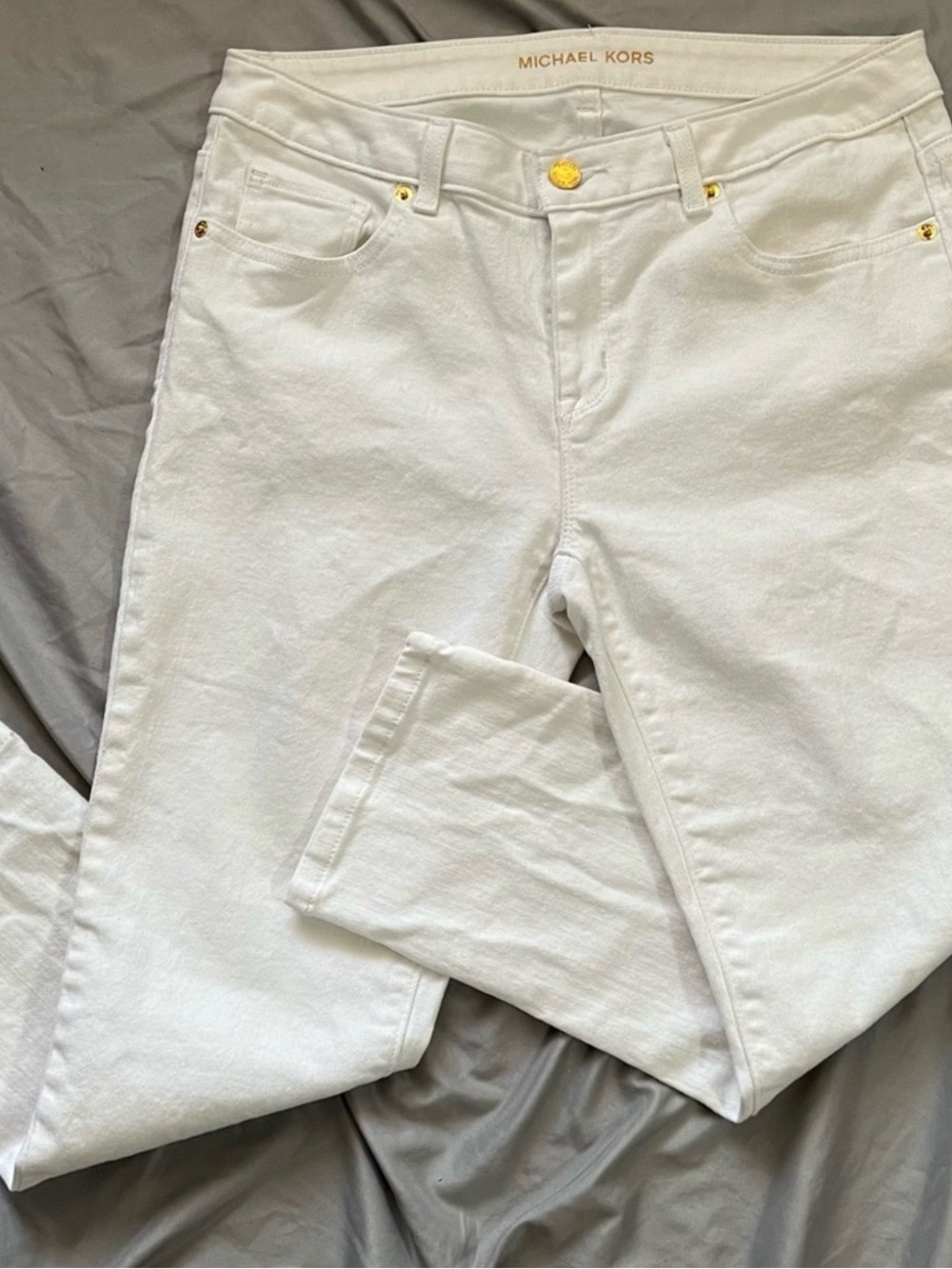 Michael Kors White Denim Capri Pants 6 x 23”